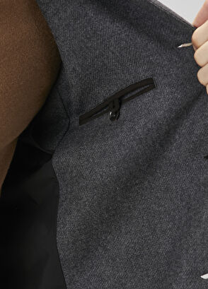 Beymen Club Anthracite Hooded Wool Knit Coat - 8