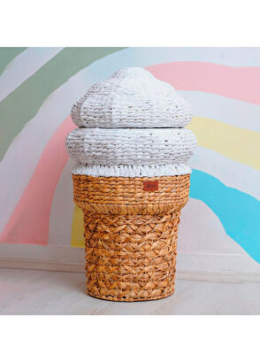 Zoa Collection Ice Cream Rattan Toy Basket - 3