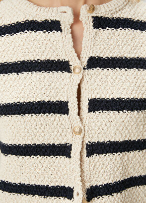 Beymen Club Krem Lacivert Dokulu Triko Ceket - 6