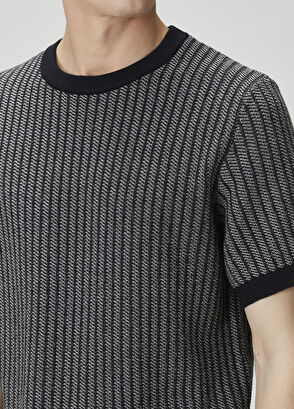 Beymen Club Lacivert Örgü Dokulu Kısa Kollu Kazak - 6