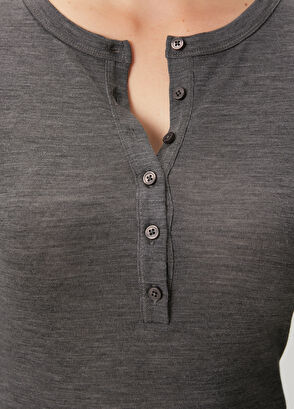 Beymen Club Gri Melanj Uzun Kol Yün T-shirt - 6