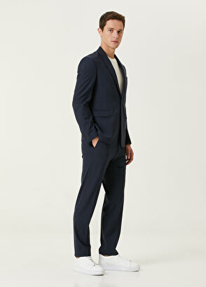 Beymen Club Drop 6 Mikro Desenli Lacivert Yün Takım Elbise - 3