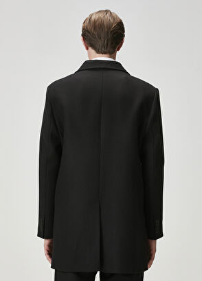 Beymen Club Siyah İtalyan Yün Kaşe Palto - 5