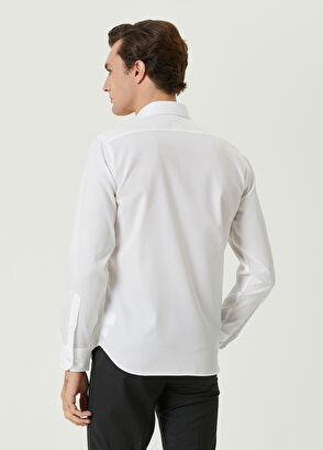 Beymen Club Slim Fit Beyaz Twill Non-iron Gömlek - 5