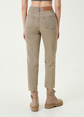 Beymen Club Mom Fit Haki Klasik Jean Pantolon - 5