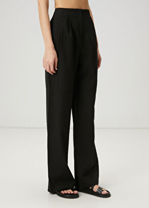 Beymen Club Black Pleated Linen Trousers - 3