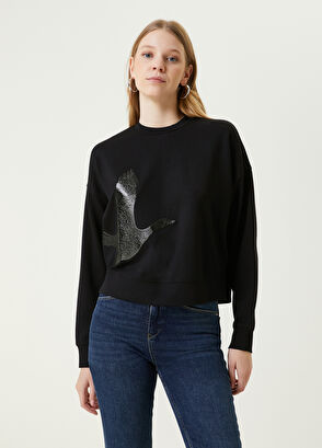 Beymen Club Siyah Logo Patchli Sweatshirt - 3