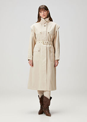 Etoile Isabel Marant Michaela Ekru Pardösü - 3