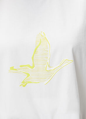 Beymen Club Off-White Yellow Logo T-Shirt - 6