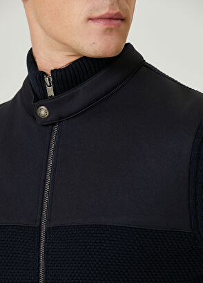 Beymen Club Lacivert Pirinç Örgü Dokulu Triko Hırka - 6