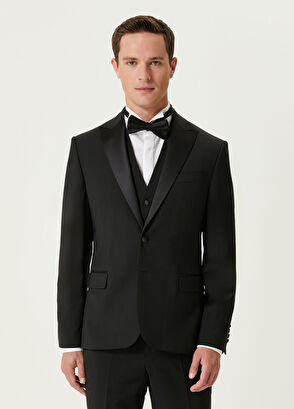 Beymen Club Black Vest Detailed Wool Tuxedo - 5