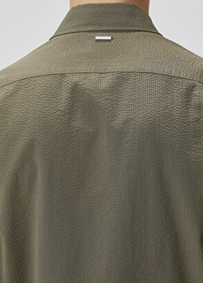 Beymen Club Dark Khaki Embossed Outer Shirt - 7