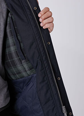 Beymen Club Navy Blue Collar Inserted Coat - 8