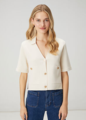 Beymen Club Ekru Triko Ceket - 4