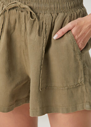 Beymen Club Haki Keten Şort - 6