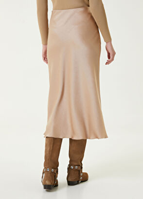 Beymen Club Bej Midi Evaze Saten Etek - 5