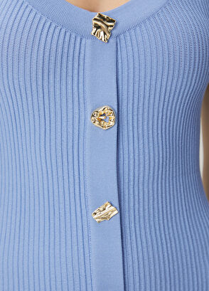 Beymen Club Blue Maxi Knit Dress - 6