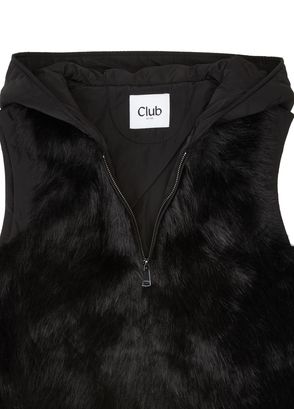 Beymen Club Black Back Puff Fur Vest - 8