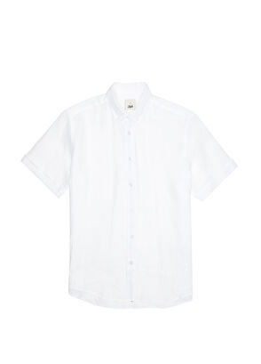 Beymen Club Comfort Fit White Short Sleeve Linen Shirt - 8