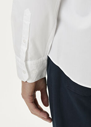 Beymen Club Comfort Fit White Tencel Twill Shirt - 7