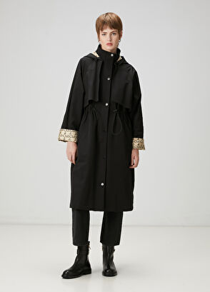 Beymen Club Siyah Kapüşonlu Pardösü - 4