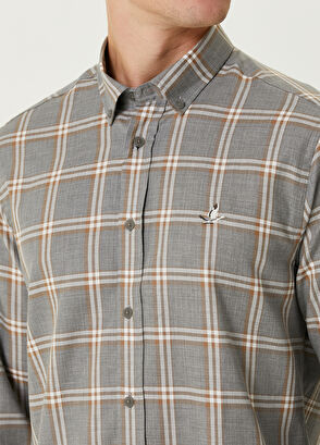 Beymen Club Comfort Fit Gri Ekose Gömlek - 6