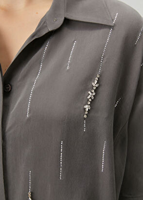 Beymen Club Anthracite Stone Cupro Shirt - 6