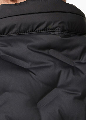 Siyah Regular Fit Dik Yaka Erkek Kapitone Mont - Görsel 7