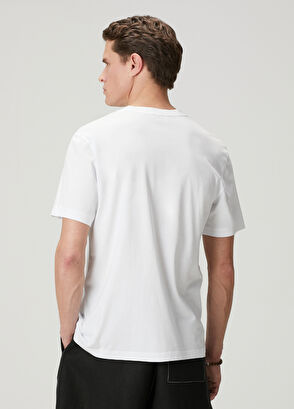 Beymen Club White Relax Fit Artwork Goose Detailed T-Shirt - 5