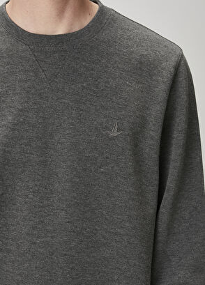 Beymen Club Gri Melanj Basic Sweatshirt - 6