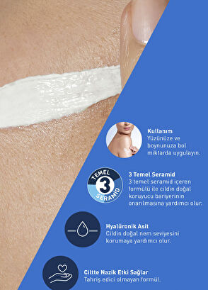 CeraVe Normal ve Kuruya Dönük Ciltler İçin SPF50 Nemlendirici Yüz Kremi 52 ml - 5