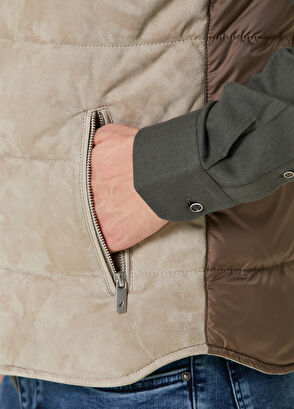 Beymen Club Beige Hooded Suede Vest - 7