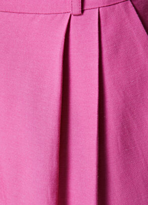 Network Regular Fit Fuşya Yüksek Bel Bol Paça Pantolon - 5