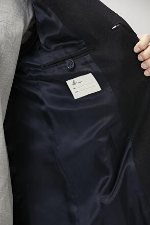 Beymen Club Navy Blue Wool Cachet Coat - 8