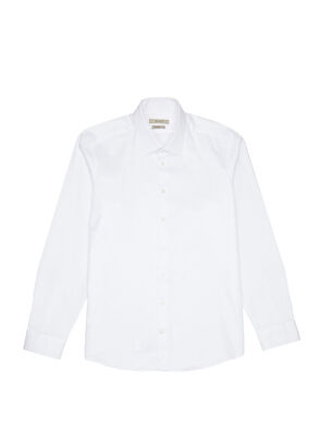 Custom Fit Beyaz Gömlek - Görsel 10