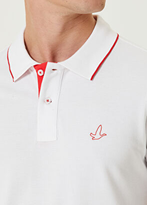 Beymen Club Slim Fit Beyaz Polo Yaka T-shirt - 6