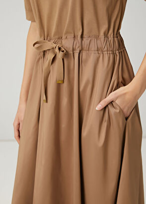 Beymen Club Deve Tüyü Tafta Etekli Uzun Elbise - 6