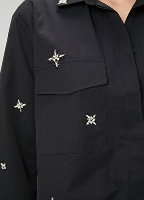 Beymen Club Black Embellished Over Shirt - 6