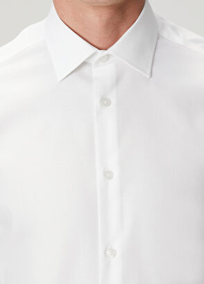 Beymen Club White Twill Comfort Fit Non-Iron Shirt - 7
