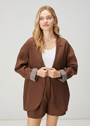 Beymen Club Light Brown Linen Coat - 5