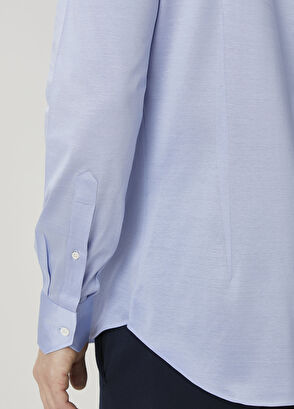 Fray Açık Mavi Beyaz Gömlek - 6