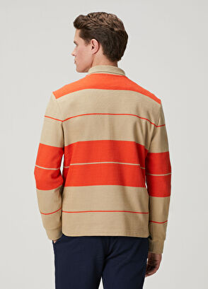 Beymen Club Mink Comfort Fit Striped Polo T-Shirt - 5