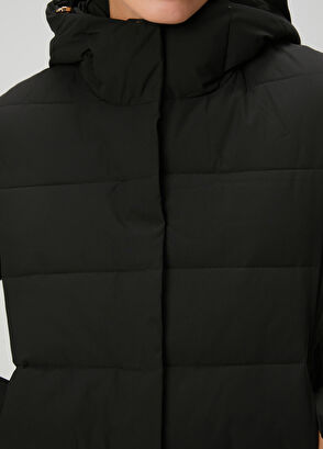 Beymen Club Siyah Kapüşonlu Basic Mont - 6