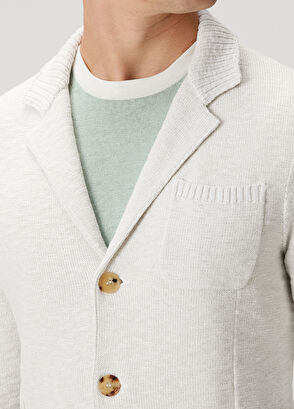 Maurizio Baldassari Beyaz Triko Ceket - 5