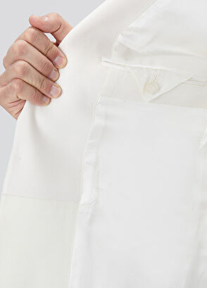 Network Off-White Wool Tuxedo Jacket - 7