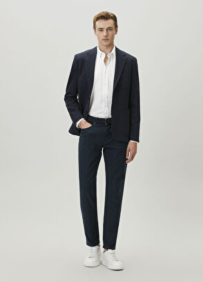 Beymen Club Navy Blue Embossed Jacket - 3