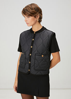 Beymen Club Black Bomber Vest - 4