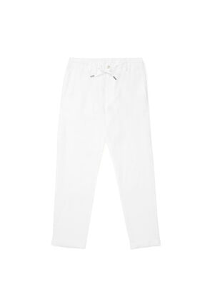 Beymen Club Beyaz Beli Kordonlu Keten Pantolon - 6