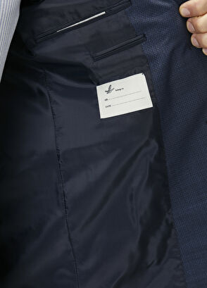 Beymen Club Lacivert Ekose Desenli Yün Ceket - 7