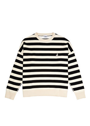 Beymen Club Siyah Ekru Çizgili Kazak - 8